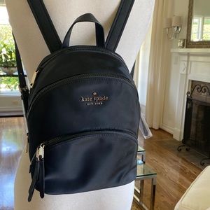 New without tags Kate Spade black nylon back pack.